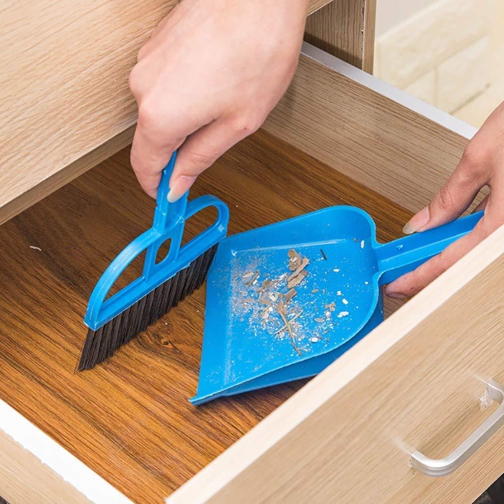 Mini Dustpan With Brush Broom Set For Multipurpose Cleaning - 2 Pcs