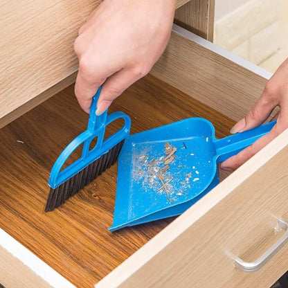 Mini Dustpan With Brush Broom Set For Multipurpose Cleaning - 2 Pcs
