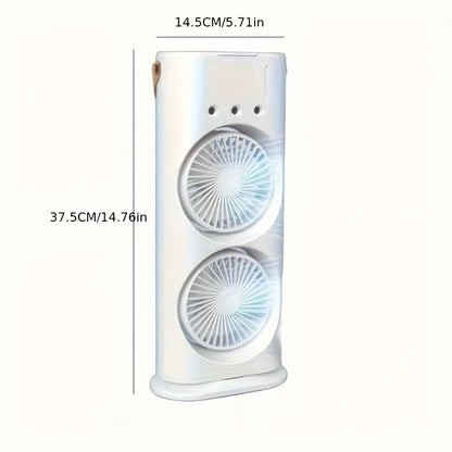 Portable Tower Mist Spray Cooling Fan Air Cooling Fan (1 Pc)