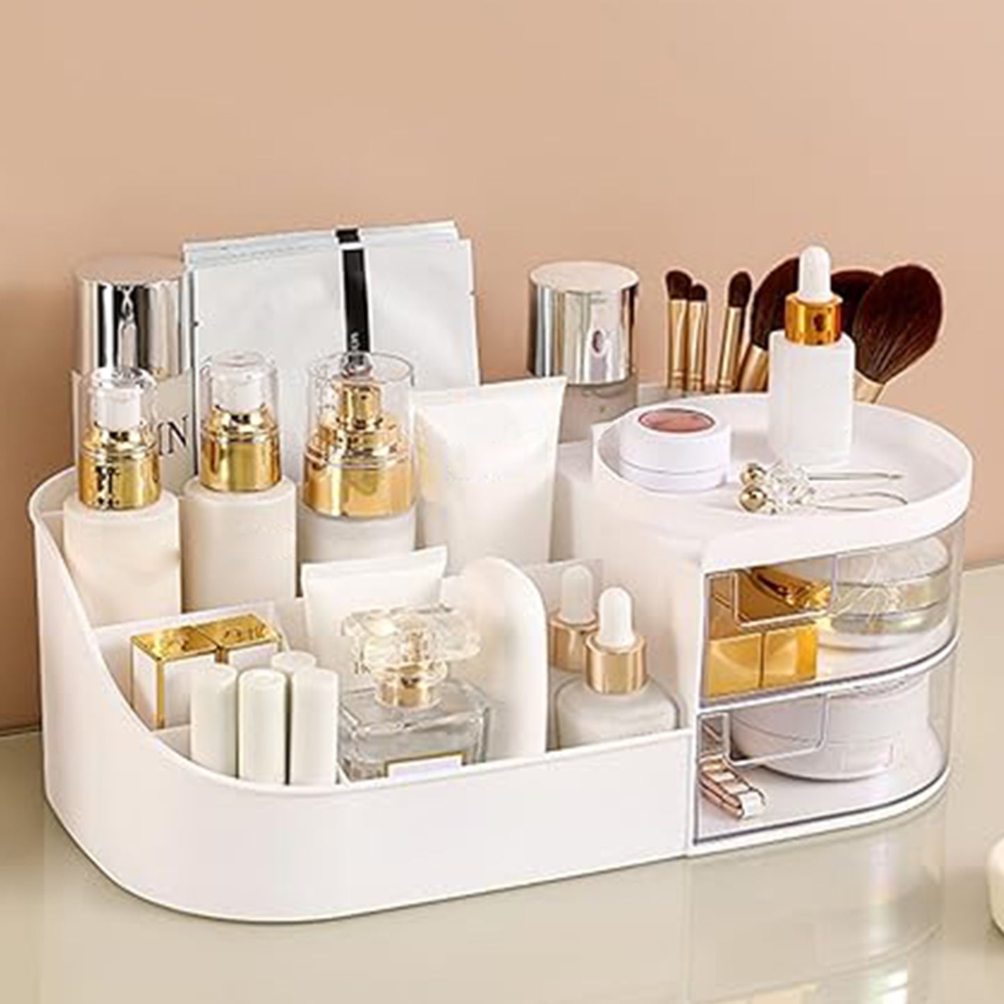 Multi-functional Plastic Vanity Storage Box