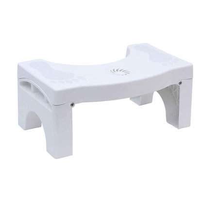 a Plastic Non-slip Folding Toilet Squat Stool - White Color