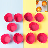 Silicone Cup Cake Mould (10 Pcs Set)