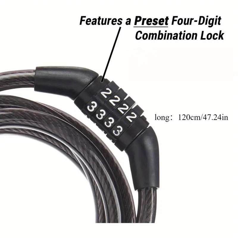 Heavy Duty Multi-purpose Plastic Combination Lock For Helmet  Multi Use