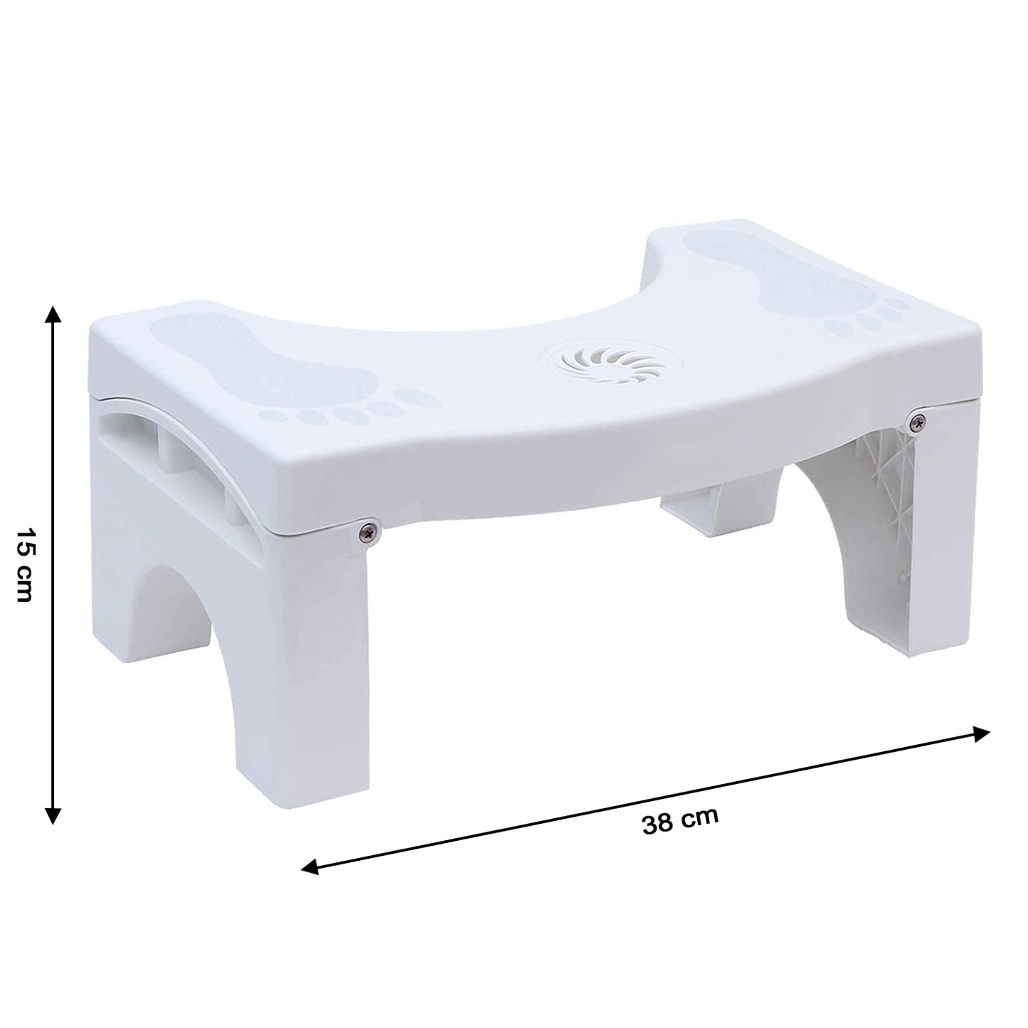a Plastic Non-slip Folding Toilet Squat Stool - White Color