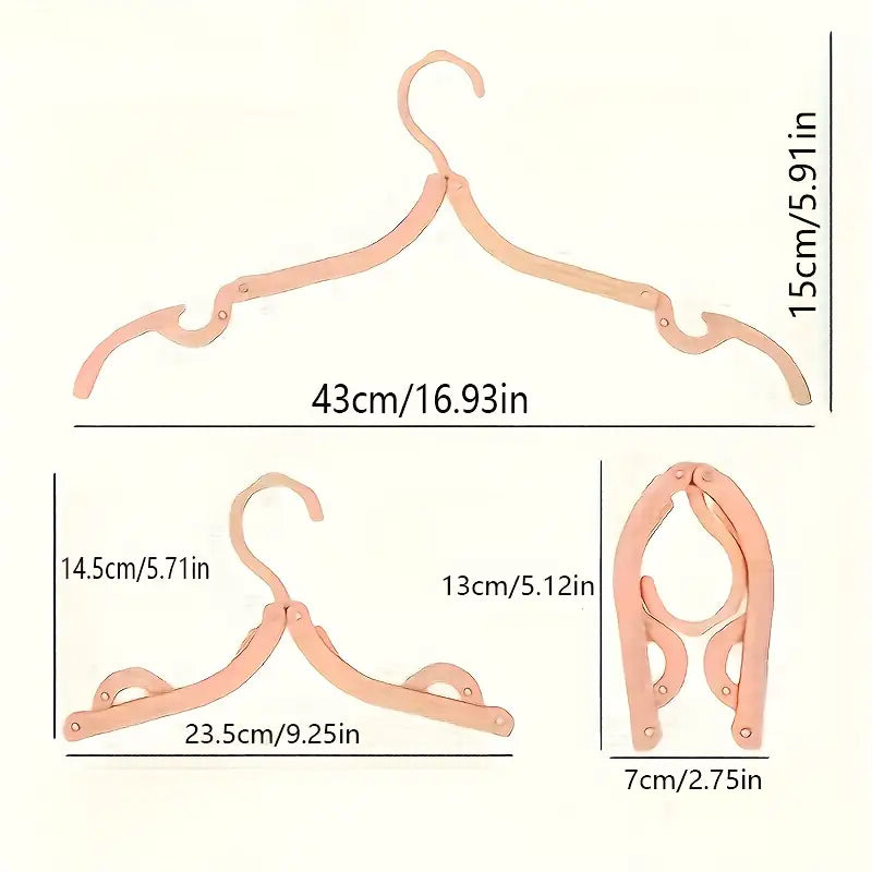 Travel Hangers Portable Folding Clothes Hangers (1 Pc)