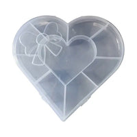 Heart-shaped Plastic Bead Storage Organizer Box (1 Pc)