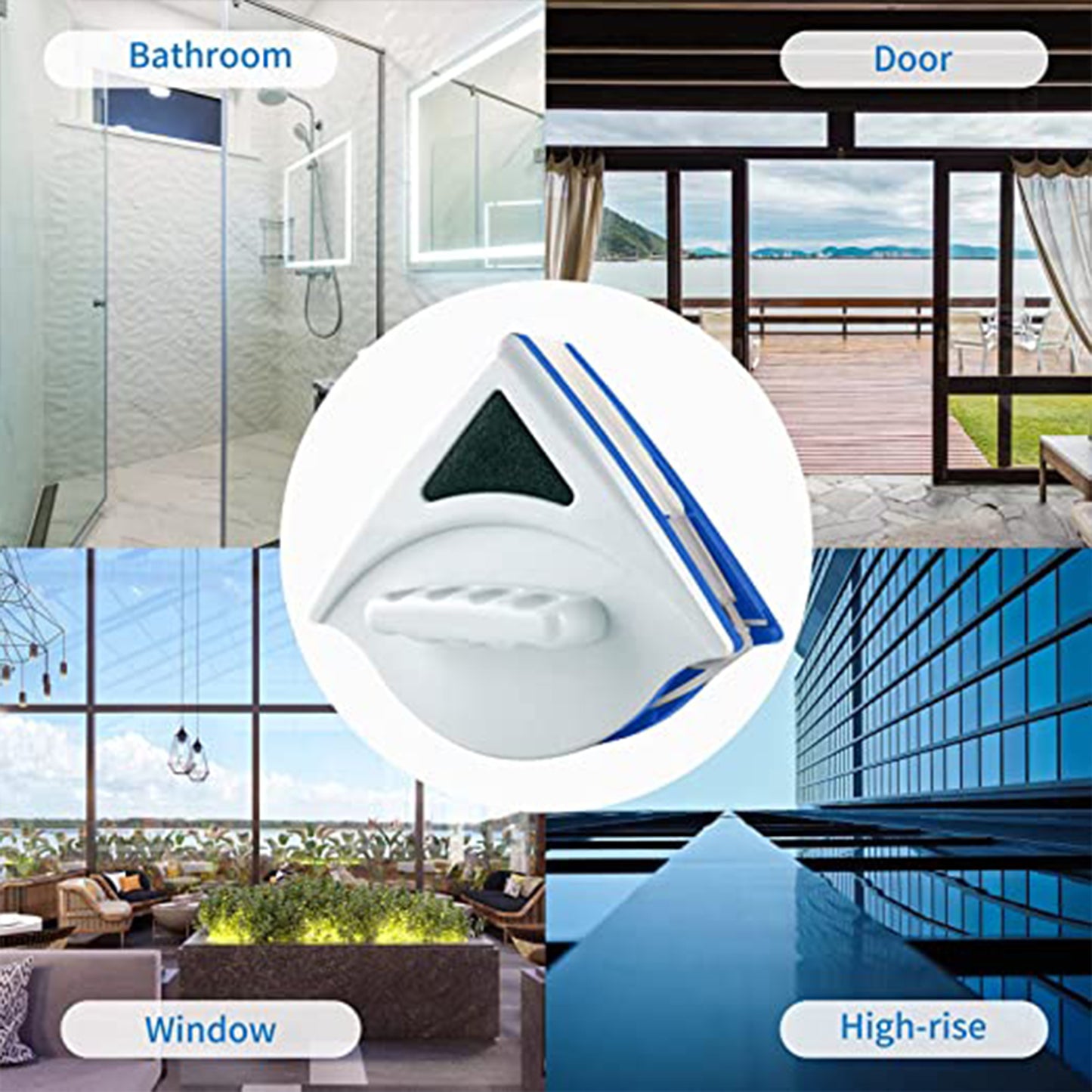 Double Face Glass Cleaner Window Squeegee Magnetic Window Washing Equipment.
