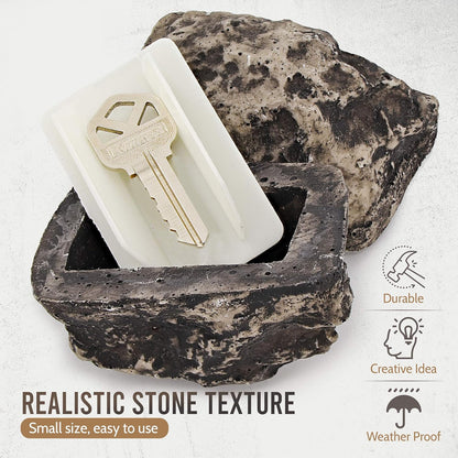 Hide A Key Outside Rock Looks Like A Real Rock - Weatherproof Rock Key Perfect For Emergencies - Fake Rock Key Hider Outside Decorative (1 Pc)