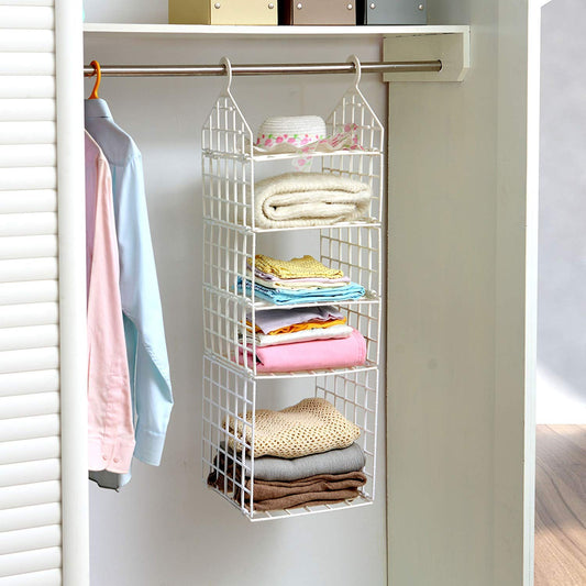 Multipurpose 5 Layer Folding Clothes Storage Rackscloset For Students Wardrobe Shelves Socks Scarf T-shirt Etchanging Organizer Storage Holders  Racks