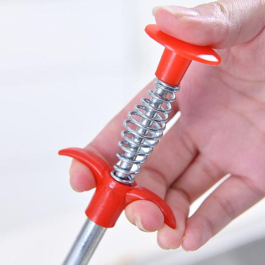 Metal Wire Brush Hand Kitchen Sink Cleaning Hook Sewer Dredging Device (155 Cm)