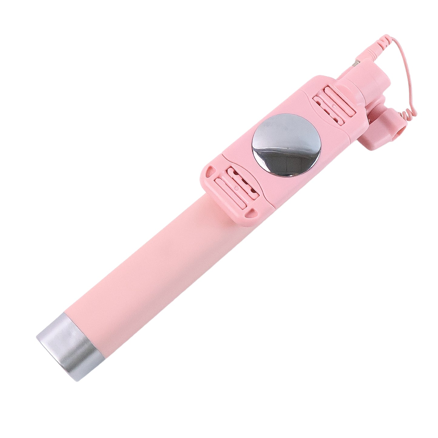 Wired Selfie Stick With Rearview Mirror  Built-in Shutter Button (1 Pc)