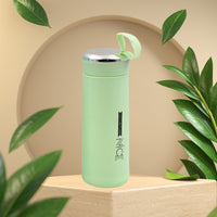 Outdoor Sport Water Bottle 400ml Leak Proof Bpa-free For Travel Cold And Hot Water Glass Water Bottle With Daily Water Intake For Gym And Children (Moq -100 Pc)