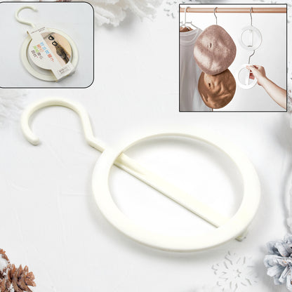 Plastic Circle Hanger Hat Closet Joint Hanger Rings Hanger Hat Storage Towel Hanger Hook Bag Hanger Storage For Wall Door Closet Bathroom (1 Pc)