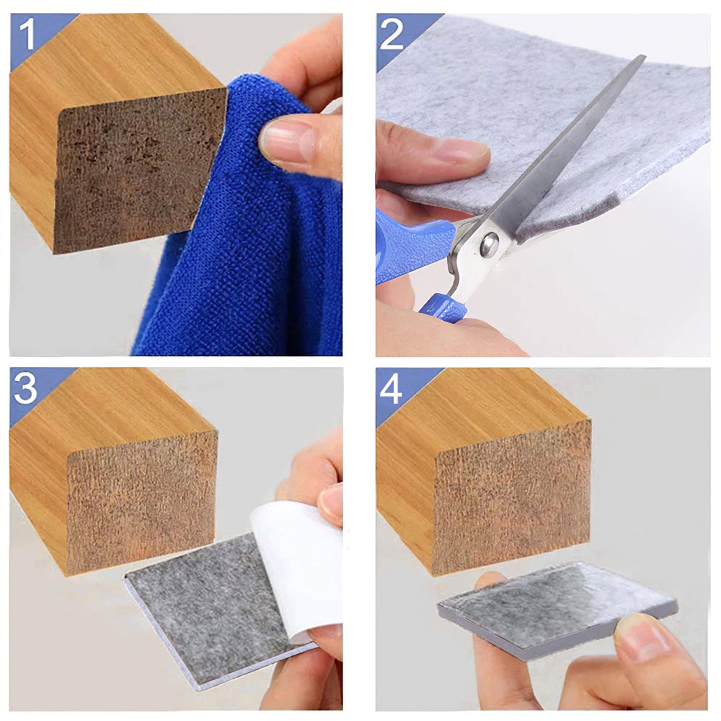 Furniture Pad Square Felt Pads Floor Protector Pad For Home  All Furniture Use (Pack Of 4 Pc)