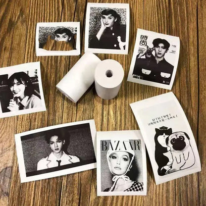 Small Thermal Printer Paper Printing Paper Roll Aging Resistant Fast Color Rendering Portable Clear Printing For Travel (1 Pc  Printing Paper Roll )