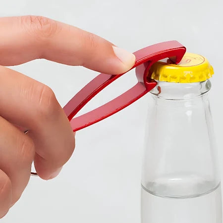 2 In 1 Compact Metal Bottle Opener With Keyring (1 Pc)