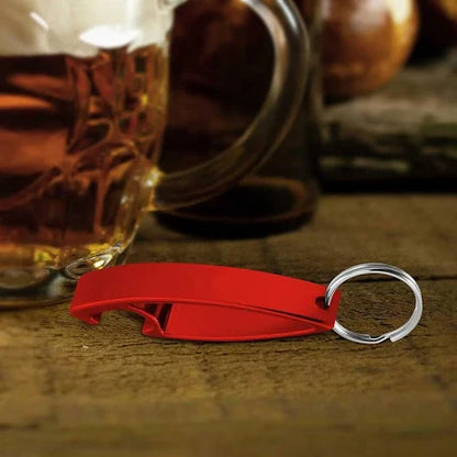 2 In 1 Compact Metal Bottle Opener With Keyring (1 Pc)