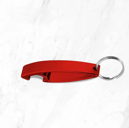 2 In 1 Compact Metal Bottle Opener With Keyring (1 Pc)