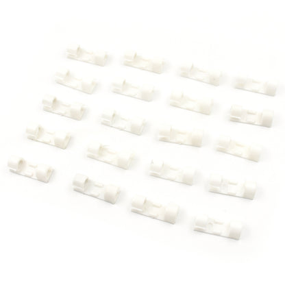 Plastic Clips Stronger Adhesive Tape  Cable Manager  Wire Manager  Wire Clamp  Wire Clips For Cable Cable Organizer Cord Holder  Cord Clips For Car Office And Home (20 Pcs Set)