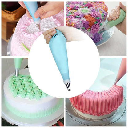 Cake Nozzle Set And Cake Nozzle Tool Used For Making Cake And Pastry Decorations.