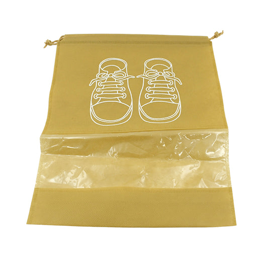 Beach Bag Shoes Storage Bag Closet Organizer Non-woven Travel Portable Bag Waterproof Pocket Clothing Classified Hanging Bag Shoe Bag Luggage Travel Portable Shoe Pouch Non Woven Transparent Window (3 Pc )