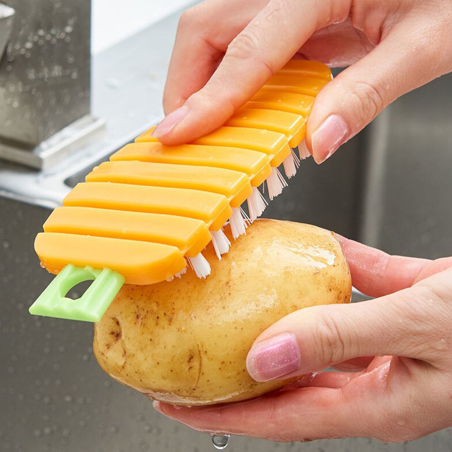 Vegetable Scrubbing Brush Vegetable Scrubber Nontoxic Fruit Brush Carrot Shape Vegetable Brush For Potato For Vegetable
