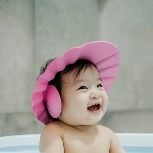 b Adjustable Safe Soft Bathing Baby Shower Hair Wash Cap For Children Baby Bath Cap Shower Protection For Eyes And Ear
